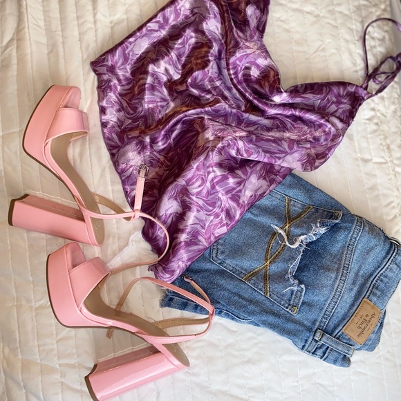 Purple silk shirt. - Picture 2 of 5